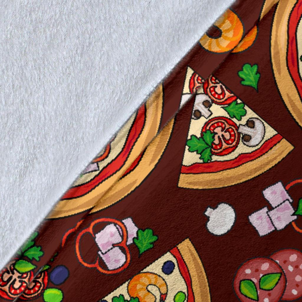 Pizza Print Pattern Blanket-grizzshop
