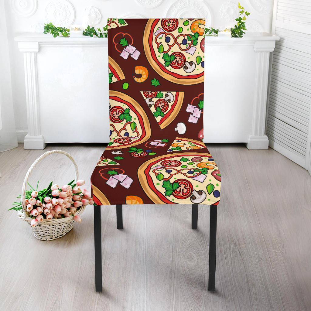 Pizza Print Pattern Chair Cover-grizzshop