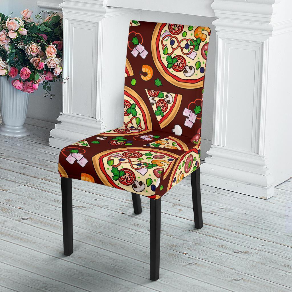 Pizza Print Pattern Chair Cover-grizzshop