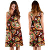 Pizza Print Pattern Dress-grizzshop