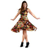 Pizza Print Pattern Dress-grizzshop