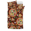 Pizza Print Pattern Duvet Cover Bedding Set-grizzshop