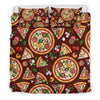 Pizza Print Pattern Duvet Cover Bedding Set-grizzshop