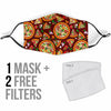 Pizza Print Pattern Face Mask-grizzshop