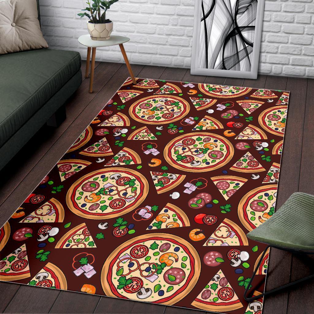 Pizza Print Pattern Floor Mat-grizzshop