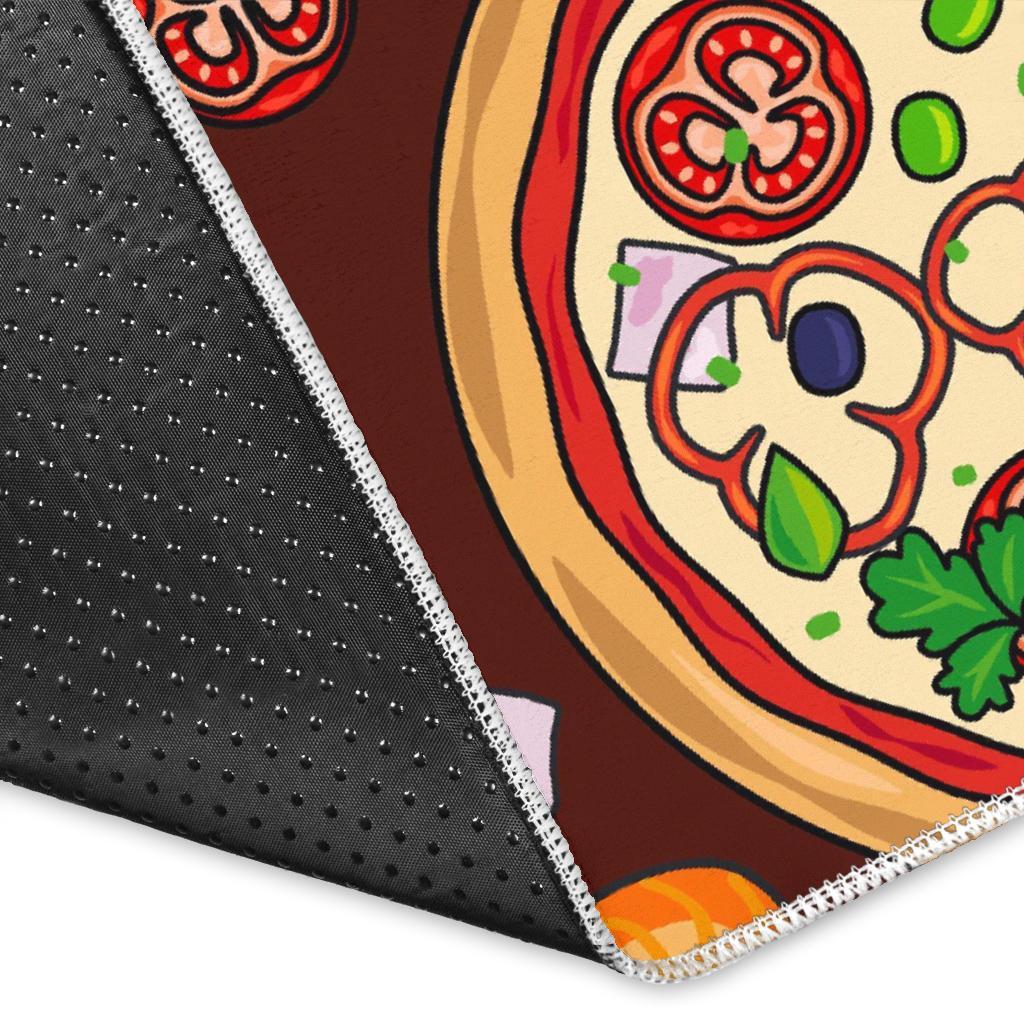 Pizza Print Pattern Floor Mat-grizzshop