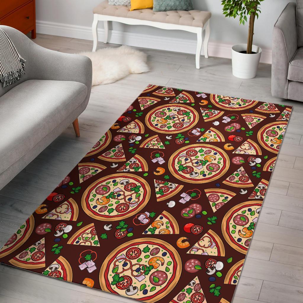 Pizza Print Pattern Floor Mat-grizzshop