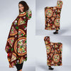 Pizza Print Pattern Hooded Blanket-grizzshop