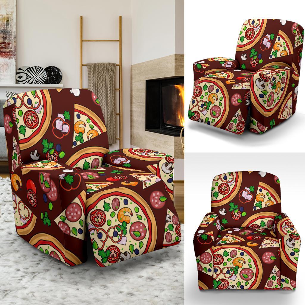 Pizza Print Pattern Recliner Cover-grizzshop