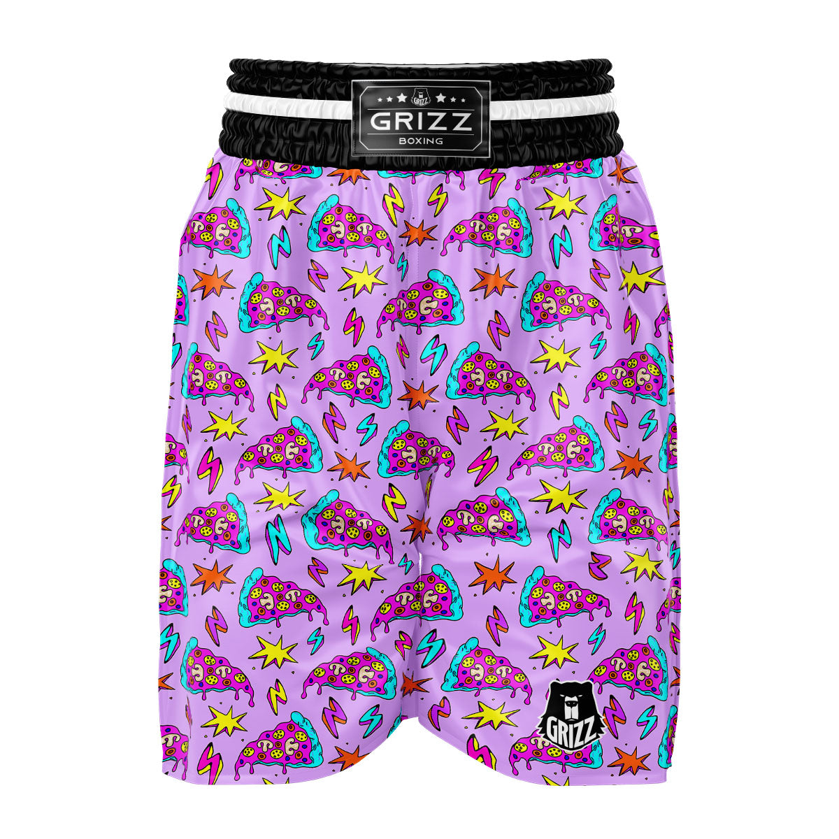 Pizza Psychedelic Print Pattern Boxing Shorts-grizzshop