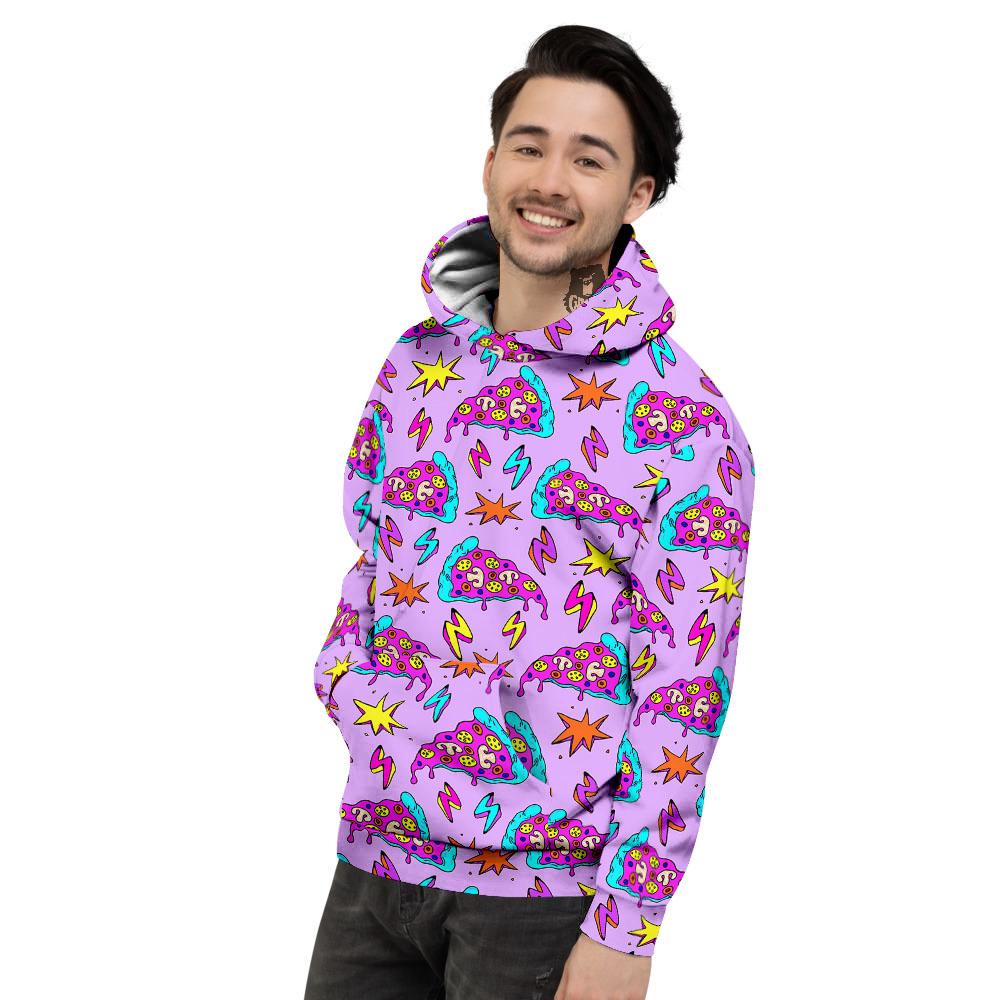 Pizza Psychedelic Print Pattern Men's Hoodie-grizzshop