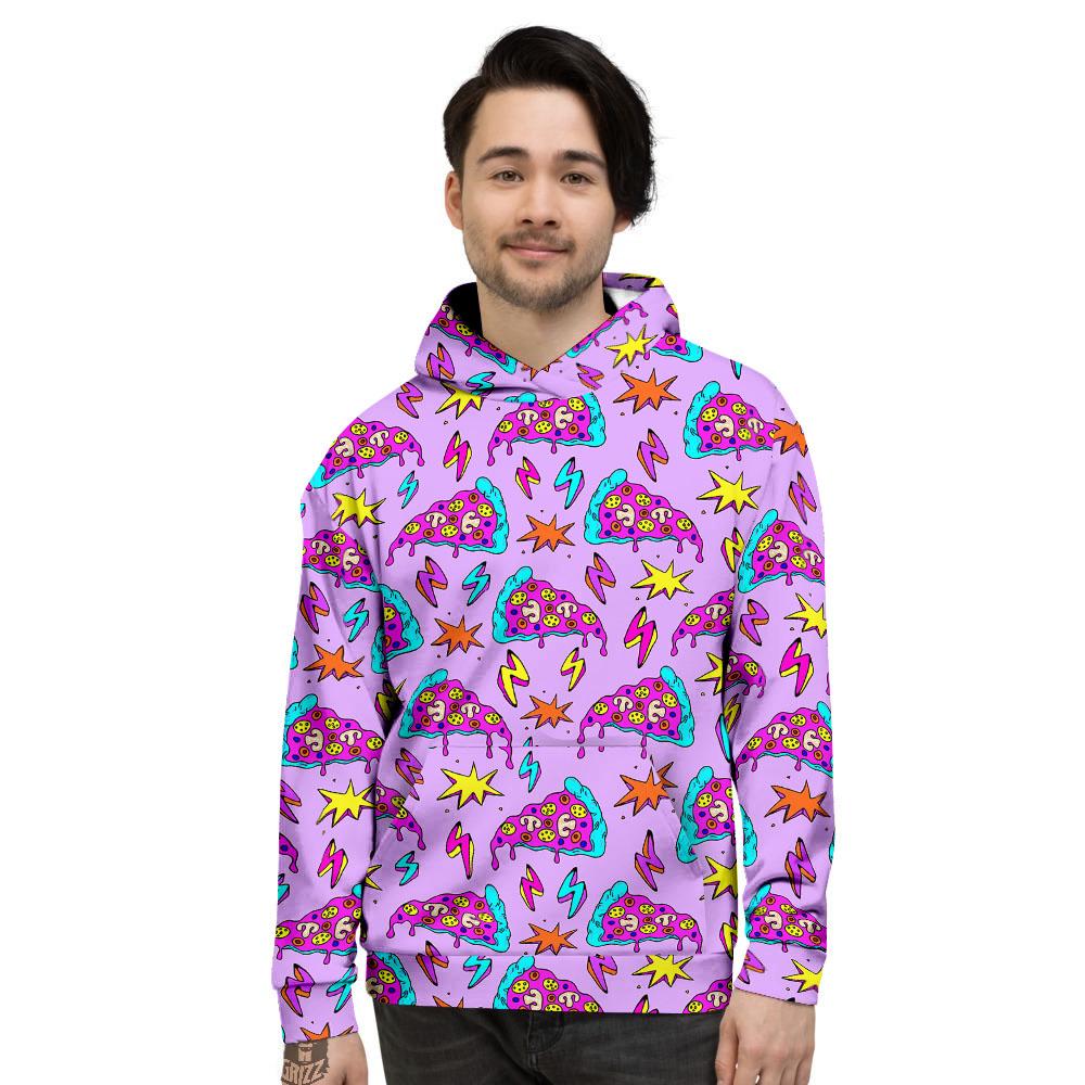 Pizza Psychedelic Print Pattern Men's Hoodie-grizzshop