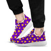 Pizza Purple Print Pattern White Athletic Shoes-grizzshop