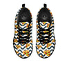 Pizza Zigzag Print Pattern Black Sneaker-grizzshop