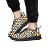 Pizza Zigzag Print Pattern Black Sneaker-grizzshop