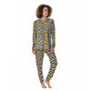 Pizza Zigzag Print Pattern Women's Pajamas-grizzshop