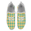 Plaid Irish Buffalo Print Pattern White Athletic Shoes-grizzshop