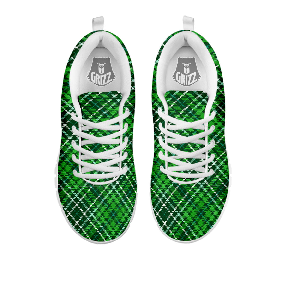 Plaid Irish Print Pattern White Sneaker-grizzshop
