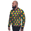 Plaid Mardi Gras Print Pattern Men's Bomber Jacket-grizzshop