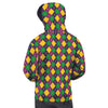 Plaid Mardi Gras Print Pattern Men's Hoodie-grizzshop