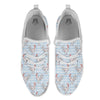 Plaid Rooster Print Pattern White Athletic Shoes-grizzshop