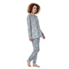 Plaid Rooster Print Pattern Women's Pajamas-grizzshop