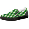 Plaid Saint Patrick's Day Print Pattern Black Slip On Shoes-grizzshop