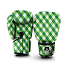 Plaid Saint Patrick's Day Print Pattern Boxing Gloves-grizzshop