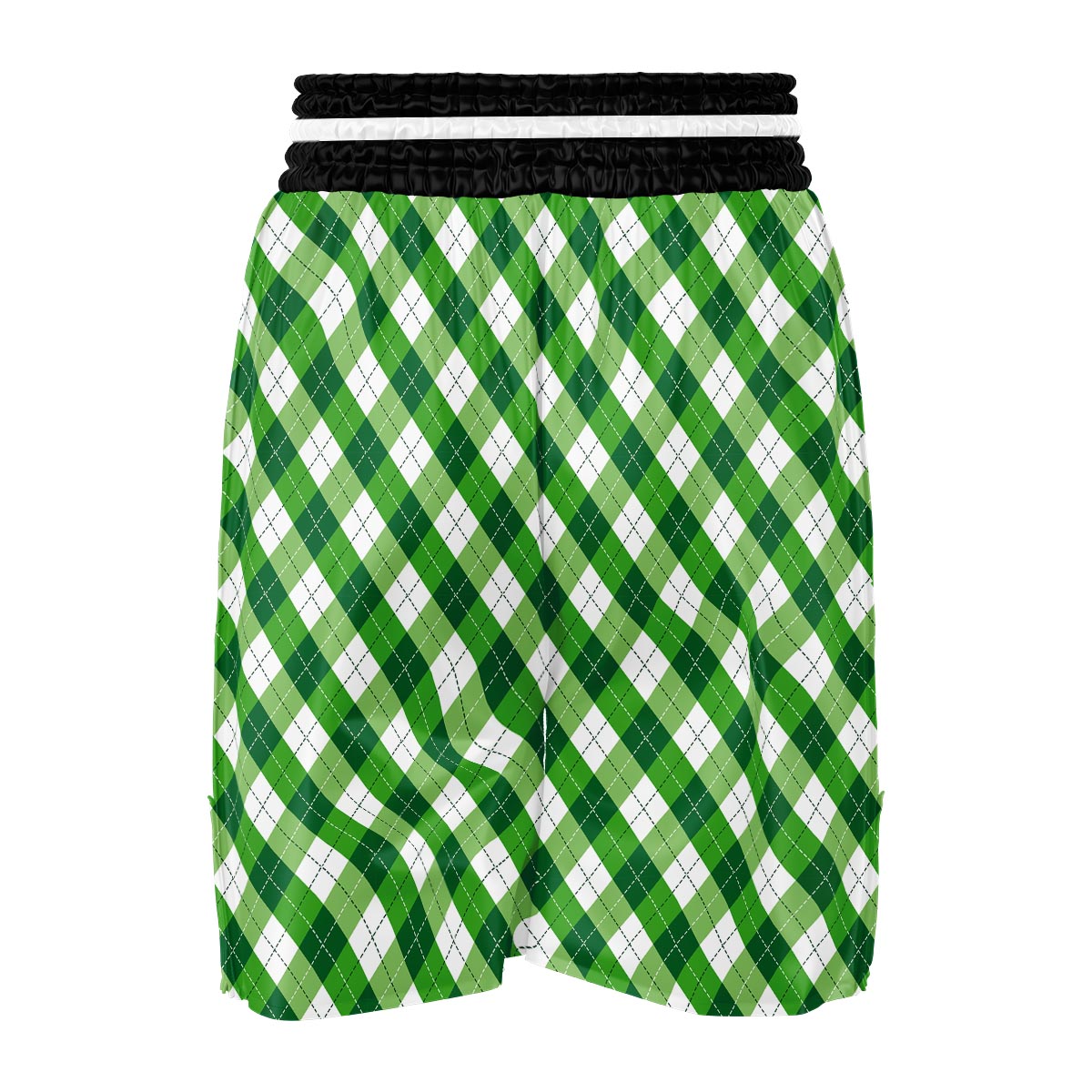 Plaid Saint Patrick's Day Print Pattern Boxing Shorts-grizzshop