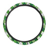 Plaid Saint Patrick's Day Print Pattern Car Steering Wheel Cover-grizzshop