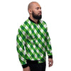 Plaid Saint Patrick's Day Print Pattern Men's Bomber Jacket-grizzshop