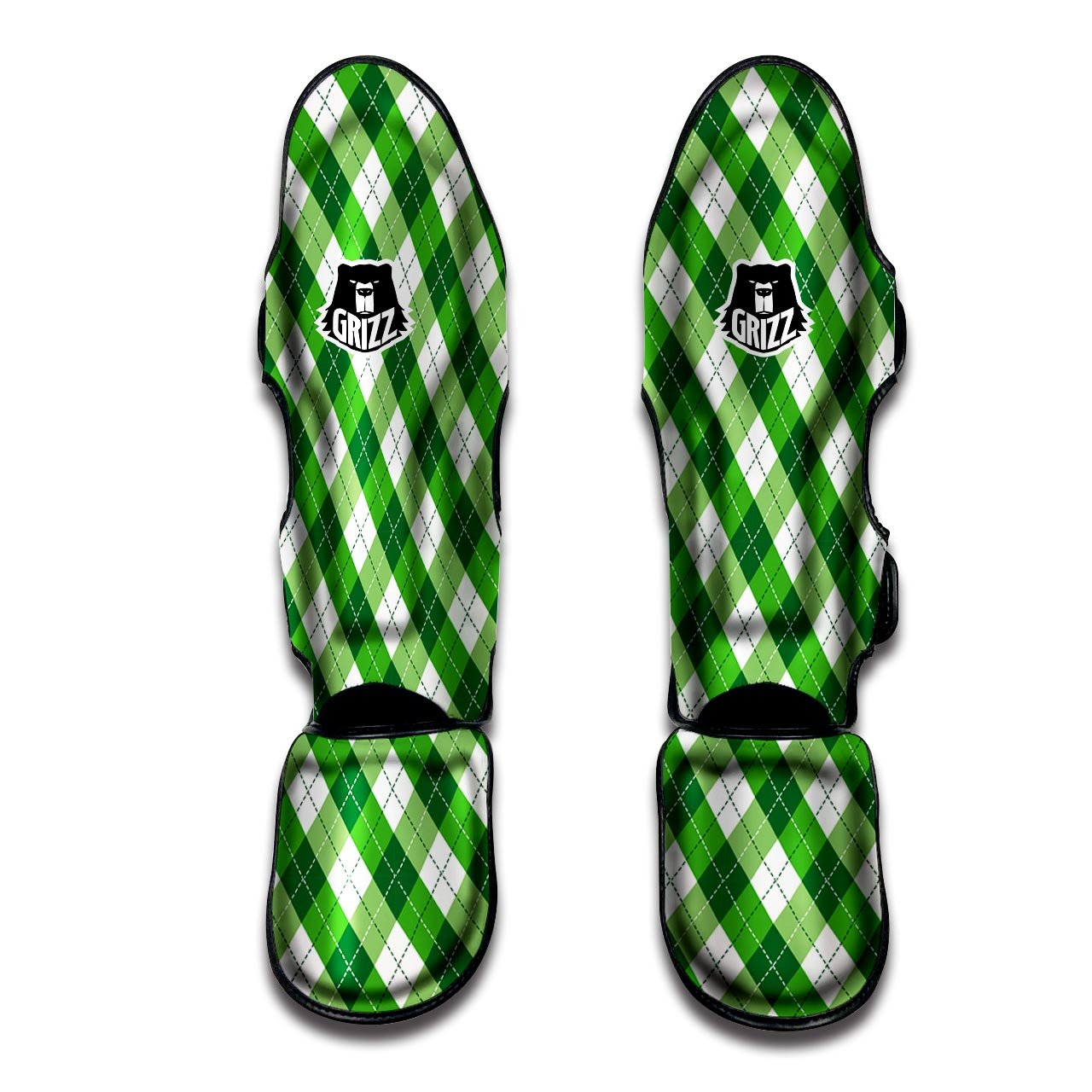 Plaid Saint Patrick's Day Print Pattern Muay Thai Shin Guards-grizzshop