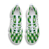 Plaid Saint Patrick's Day Print Pattern White Gym Shoes-grizzshop