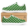 Plaid Saint Patrick's Day Print Pattern White Low Top Sneakers-grizzshop