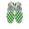 Plaid Saint Patrick's Day Print Pattern White Slip On Shoes-grizzshop