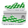 Plaid Saint Patrick's Day Print Pattern White Sneaker-grizzshop