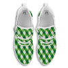 Plaid Saint Patrick's Day Print Pattern White Walking Shoes-grizzshop