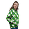 Plaid Saint Patrick's Day Print Pattern Women's Hoodie-grizzshop