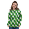 Plaid Saint Patrick's Day Print Pattern Women's Hoodie-grizzshop