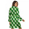 Plaid Saint Patrick's Day Print Pattern Women's Robe-grizzshop