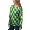 Plaid Saint Patrick's Day Print Pattern Women's Sweatshirt-grizzshop