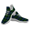 Plaid Scottish Knitted Print White Athletic Shoes-grizzshop