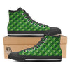 Plaid St. Patrick's Day Print Pattern Black High Top Shoes-grizzshop