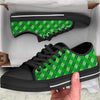 Plaid St. Patrick's Day Print Pattern Black Low Top Shoes-grizzshop