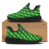 Plaid St. Patrick's Day Print Pattern Black Walking Shoes-grizzshop