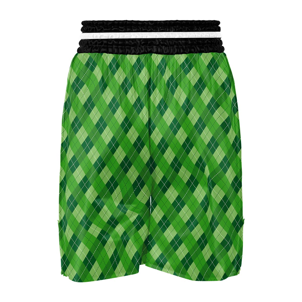 Plaid St. Patrick's Day Print Pattern Boxing Shorts-grizzshop