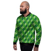 Plaid St. Patrick's Day Print Pattern Men's Bomber Jacket-grizzshop