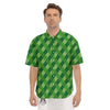 Plaid St. Patrick's Day Print Pattern Men's Short Sleeve Shirts-grizzshop