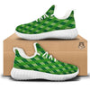 Plaid St. Patrick's Day Print Pattern White Walking Shoes-grizzshop