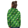 Plaid St. Patrick's Day Print Pattern Women's Hoodie-grizzshop